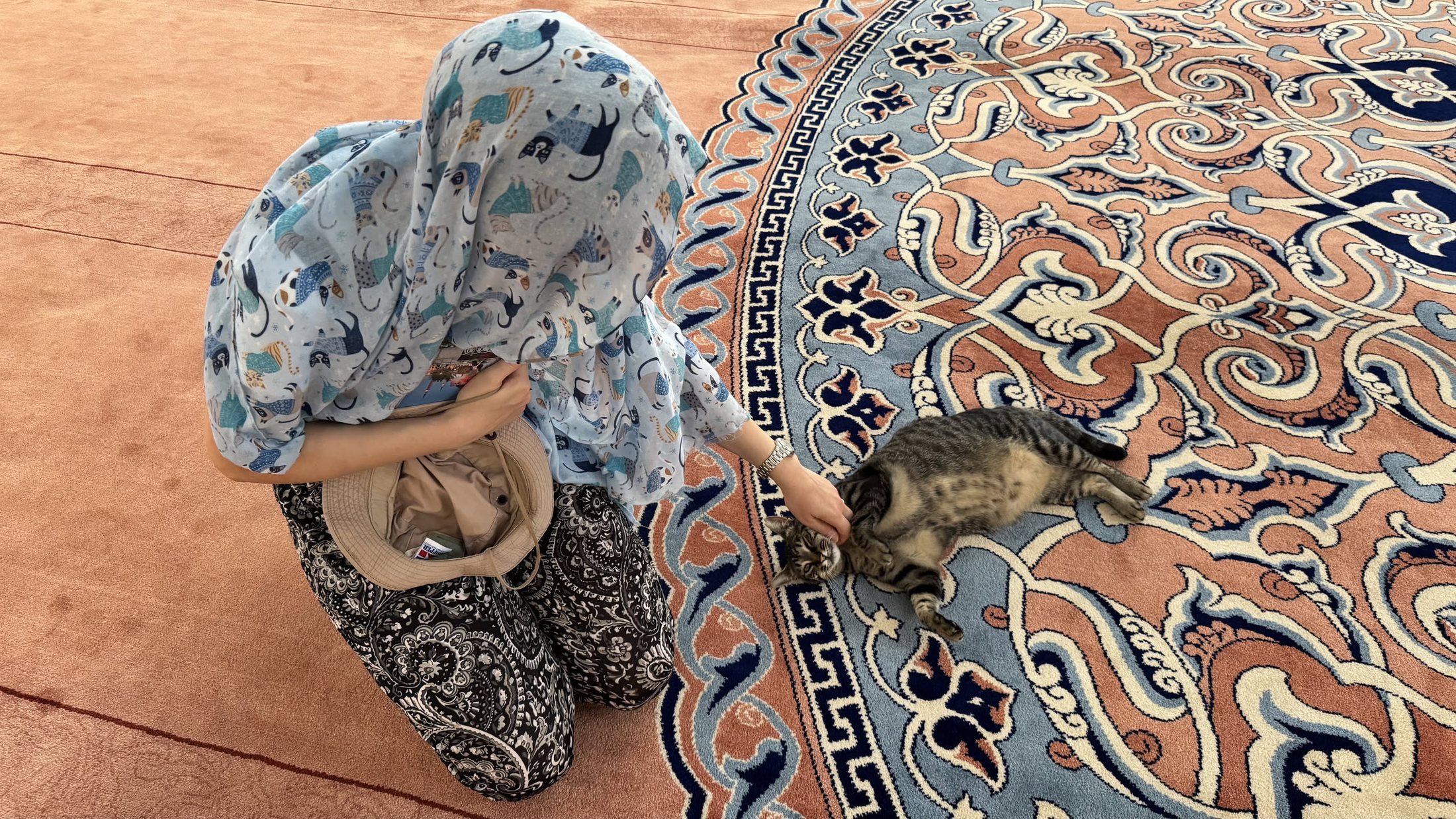 Una moschea piena di tappeti: il posto migliore per il riposino