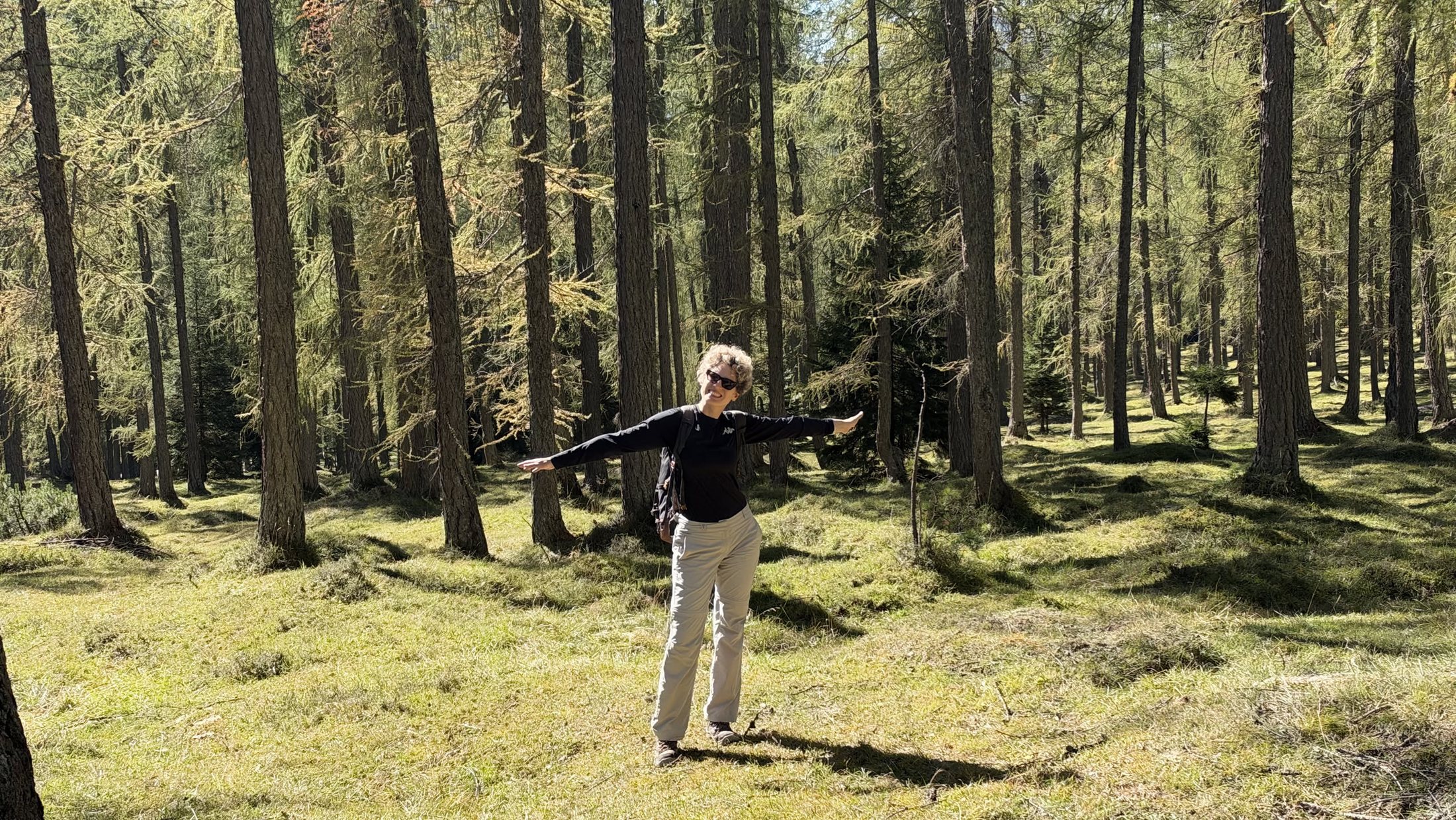 Braccia larghe nel bosco: ci stava tutto