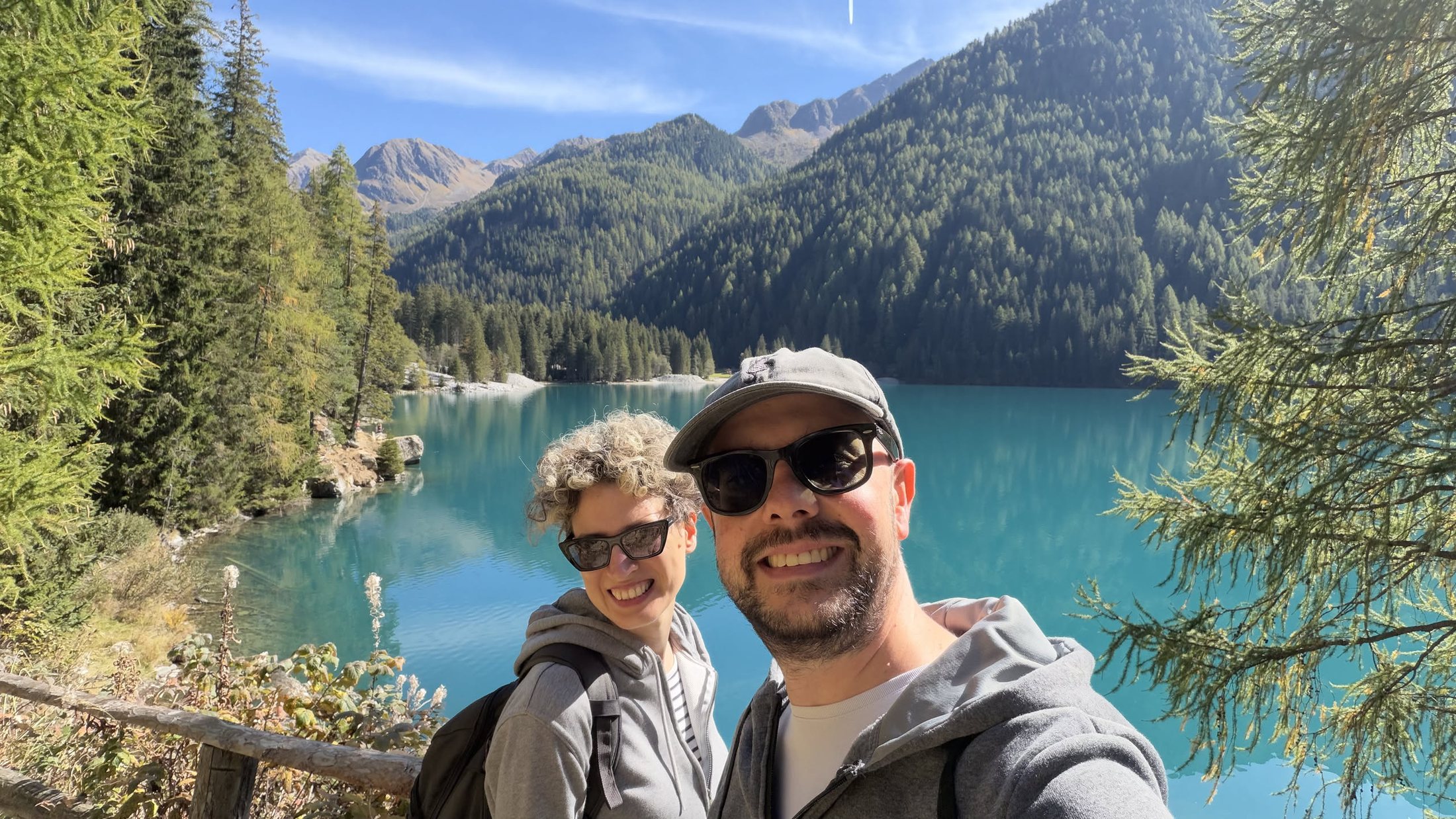 Selfie al belvedere fra i larici