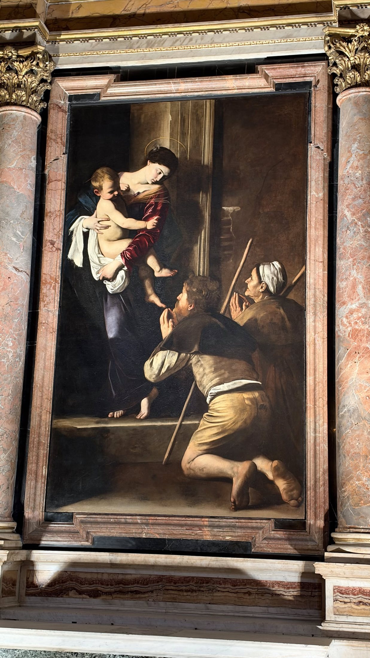 La Madonna dei Pellegrini di Caravaggio, in Sant'Agostino.