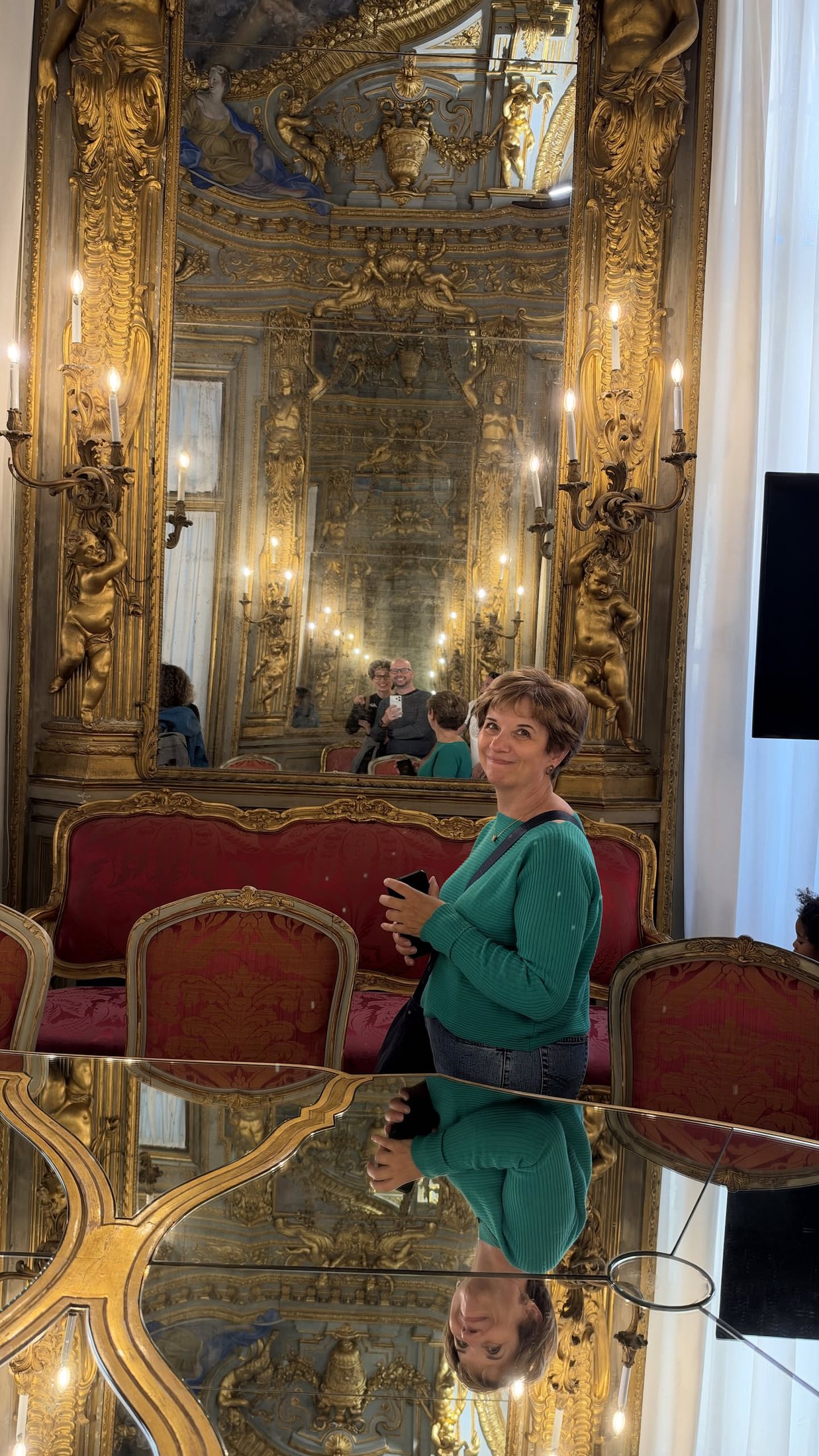 Negli specchi della Galleria Dorata.